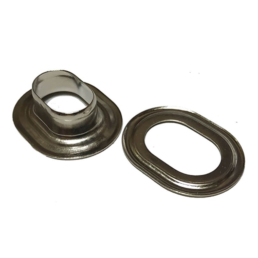 Люверс овальный никелированный 17x11